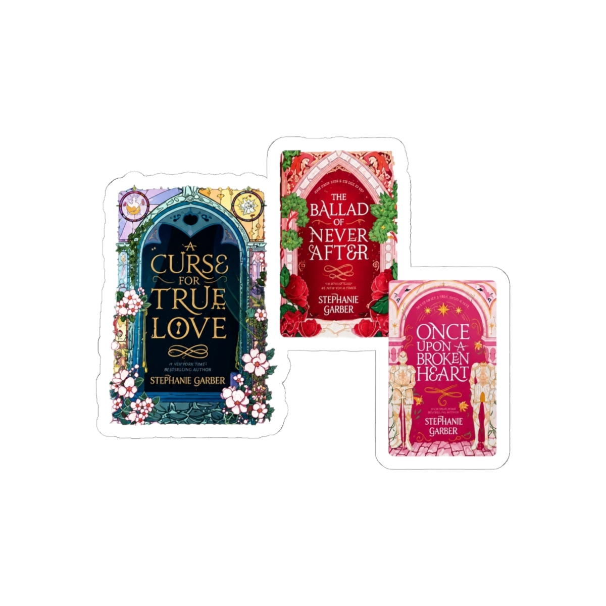 Once upon a broken heart & The balad never after & curse of true love book cover | Stephanie Garber - alternate angle 1, merchandise